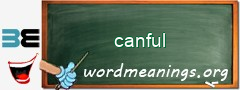 WordMeaning blackboard for canful